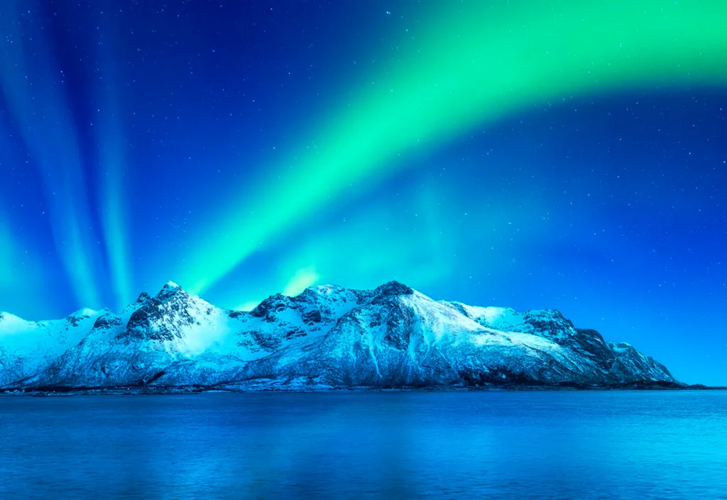 Aurora boreal en las islas lofoten