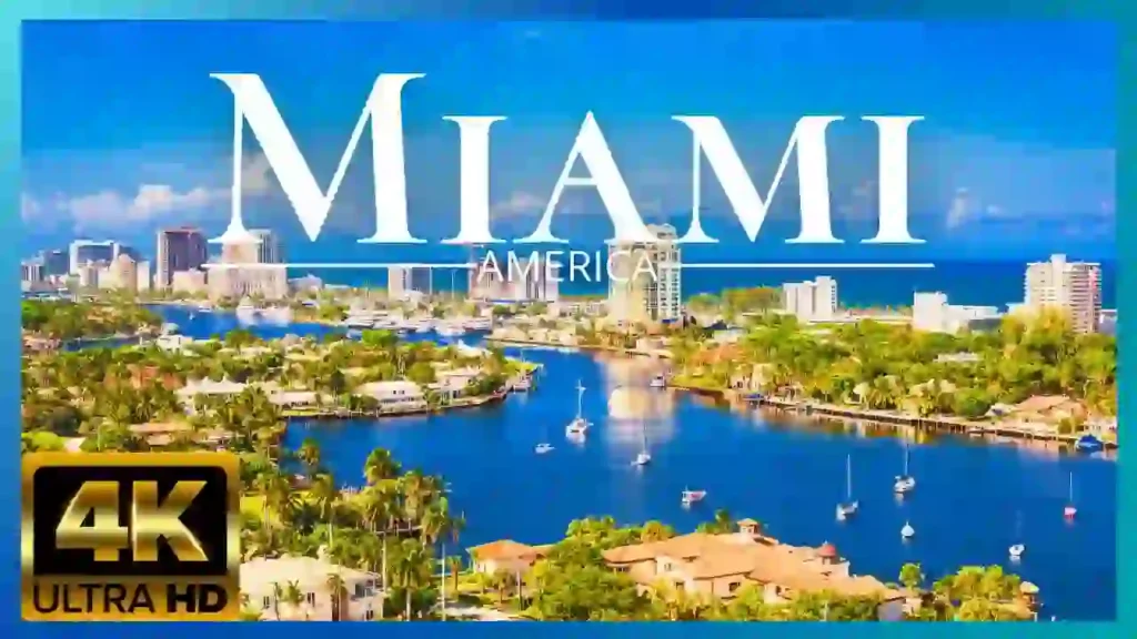 PAISAJES de MIAMI con MÚSICA RELAJANTE 4K UHD - America